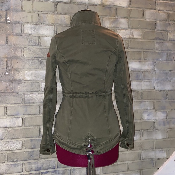 Hollister 🔥 Green Anorak Twill/Denim style Jacket - Picture 3 of 6